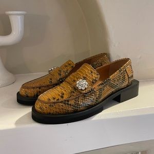 GANNI Rhinestone Loafers